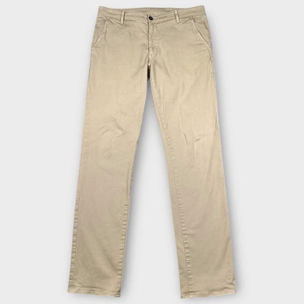 AG Adriano Goldschmied Pants Mens‎ 34R 34x31 Beige The Slim Khaki Trousers 29805